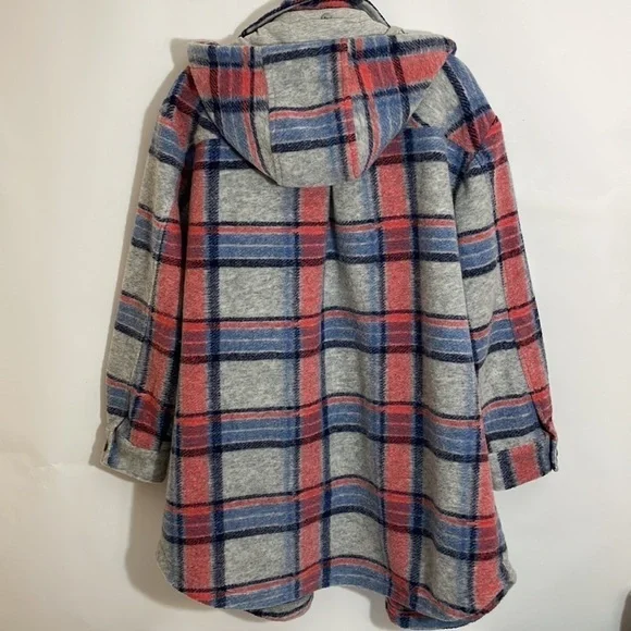 TRIBAL XL PLAID JACKET WITH REMOVABLE HOOD - Picture 11 of 14